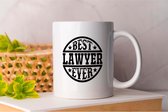 Mok Best lawyer ever - BestOfTheBest - Gift - Cadeau - TopNotch - Excellence - BestInClass - BesteVanHetBeste - Topklasse - Uitmuntendheid - BesteInZijnSoort