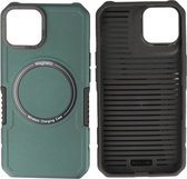 Coque de téléphone antichoc avec MagSafe pour iPhone 15 - Vert foncé