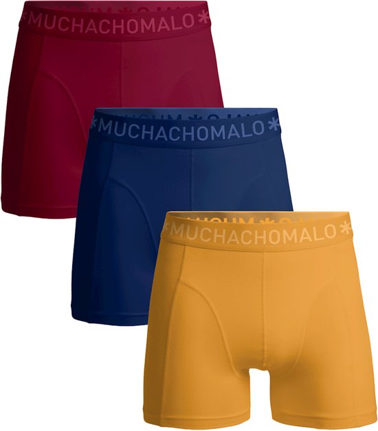 Muchachomalo boxershorts - heren boxers normale (3-pack) - Boxer Shorts Solid - Maat: