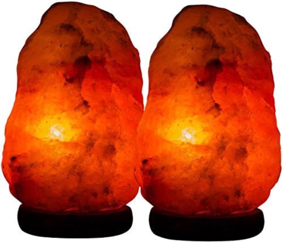 Zoutlamp Himalayazout Zoutlamp Nachtlampje Himalaya Zoutlamp 2X 2-3kg Steenzout Licht