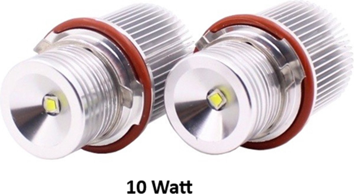 LED Bulb set (2 bulbs) 10 Watt voor originele BMW angel eyes (auto moet origineel xenon hebben) geschikt voor E87-E39-E60-E61-E63-E64-E66-E83-E53