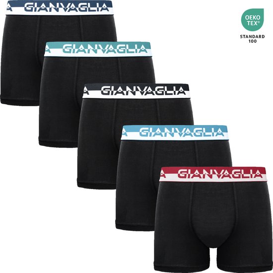 5 PACK Boxershort Heren | Katoen | Maat M | Zwart | Ondergoed Heren | Onderbroeken Heren |