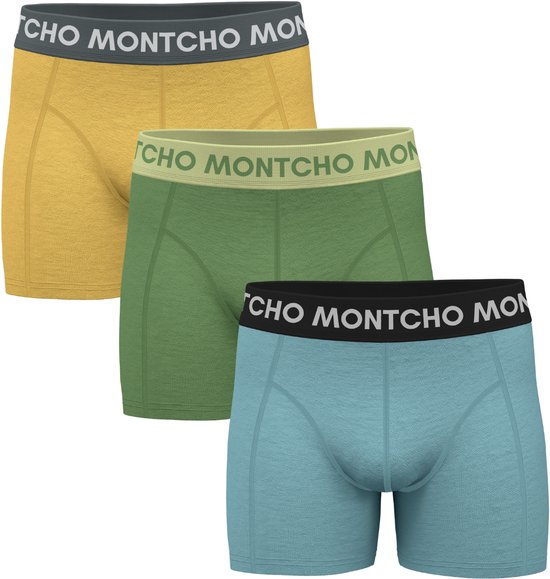 MONTCHO - Dazzle Series - Boxershort Heren - Onderbroeken heren - Boxershorts - Heren ondergoed - 3 Pack - Premium Mix Color Sunshine - Heren - Maat L