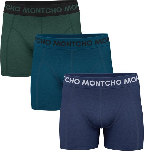 MONTCHO - Dazzle Series - Boxershort Heren - Onderbroeken heren - Boxershorts - Heren ondergoed - 3 Pack - Premium Mix Forestblue - Heren - Maat M