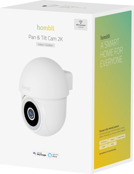 Hombli Pan & Tilt - Beveiligingscamera - Bewakingscamera voor buiten - Floodlight camera - Outdoor camera - 2K - Gekleurd Nachtzicht - Bewegingsdetectie - Volgfunctie - Wit van Hombli — afbeelding 5