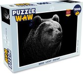 Puzzel Beer - Licht - Zwart - Legpuzzel - Puzzel 1000 stukjes volwassenen