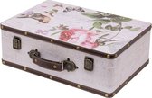 Vintage koffer van hout - 38 x 26 x 13 cm - groot deco - Rosé