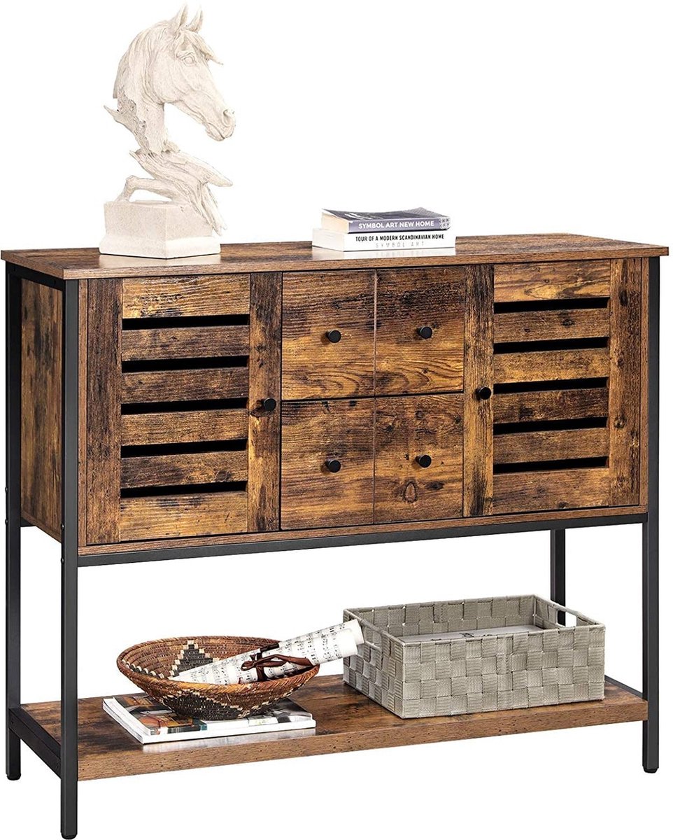 Rootz Opbergkast - Commode - Industriële Kast - Dressoir - Kast met 6 ...