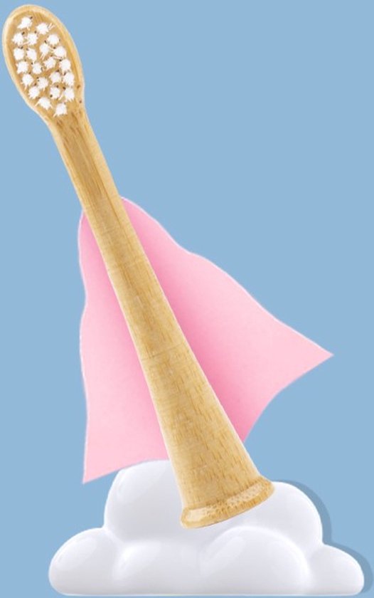 Têtes de brosse de brosse en Bamboe Sonicare pour Enfants | 8 pièces | Noir | Breveté Bio à l'intérieur, Bamboe à l'extérieur