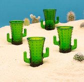 Bar Bespoke Cactus Shotglaasjes glazen (50ml) (set van 4) shotjes - mexicaans