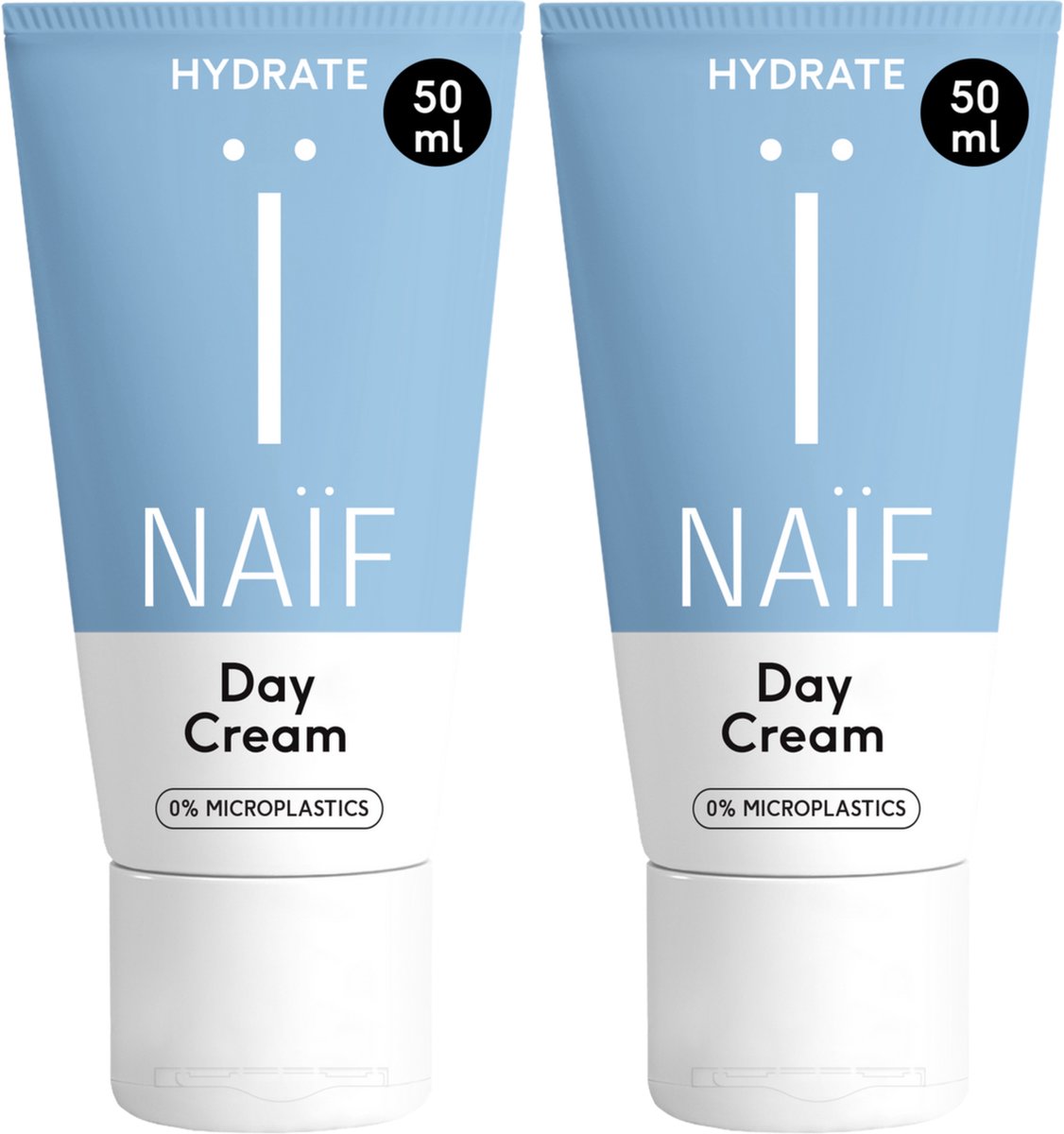 Naïf - Hydraterende Dagcrème Voordeelset - Gezichtsverzorging - met Natuurlijke Ingrediënten - 2x50ml