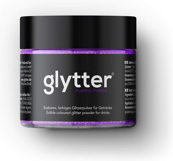 Foto: Glytter glitter voor drankjes playful purple