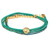Wrap bracelet green shell