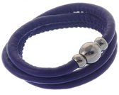 Behave - Wikkelarmband paars - Zilverkleur sluiting - Casual stijl