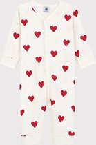 Petit Bateau Slaappakje zonder voetjes met hartjesprint in katoen voor baby's Meisjes Pyjamaset - Maat 80