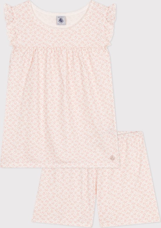 Petit Bateau Short de pyjama en coton imprimé fleuri pour enfant Ensemble pyjama Filles - Rose - Taille 92/98