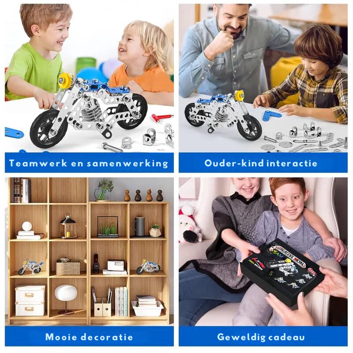 Techniek V8 Bouwsteen Motormodel - 692 Onderdelen DIY Automotor Bouwspeelgoed Voor Kinderen Vanaf 6 Jaar