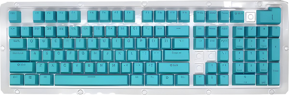 Elevanta® Blauwe Keycaps ABS - 106 Toetsen - Losse Keycaps voor Toetsenbord