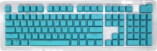 Elevanta® Blauwe Keycaps ABS - 106 Toetsen - Losse Keycaps voor Toetsenbord