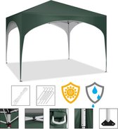 Velox Waterdichte Partytent 3x3 meter opvouwbaar - Paviljoen - Easy up - Pop-up Tent met haringen, touw en anti slip poten - Waterdicht - Partytenten Weerbestendig – Met Opbergtas