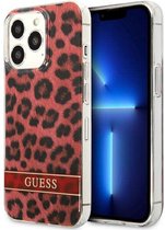 Guess GUHCP13LHSLEOR Hulle fur iPhone 13 Pro / 13 6,1" rot/red hardcase Leopard