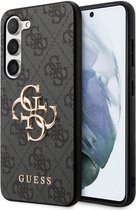 Guess 4G Metal Logo Back Case - Geschikt voor Samsung Galaxy S23+ (S916) - Grijs