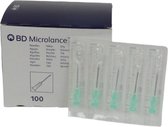 BD Microlance injectienaalden 21G groen 0,8x25mm 100 stuks (301156)