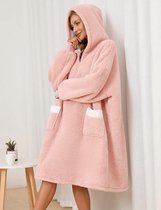 Oversized hoodie, fleece enorme draagbare deken voor vrouwen en mannen