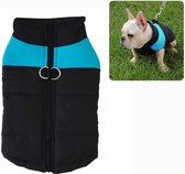 Zachte Hondenjas - Warme Jas voor Pup & Hond - Kleding voor Dieren - Regenjas ideaal voor Herfst en Winter - Zwart/Blauw