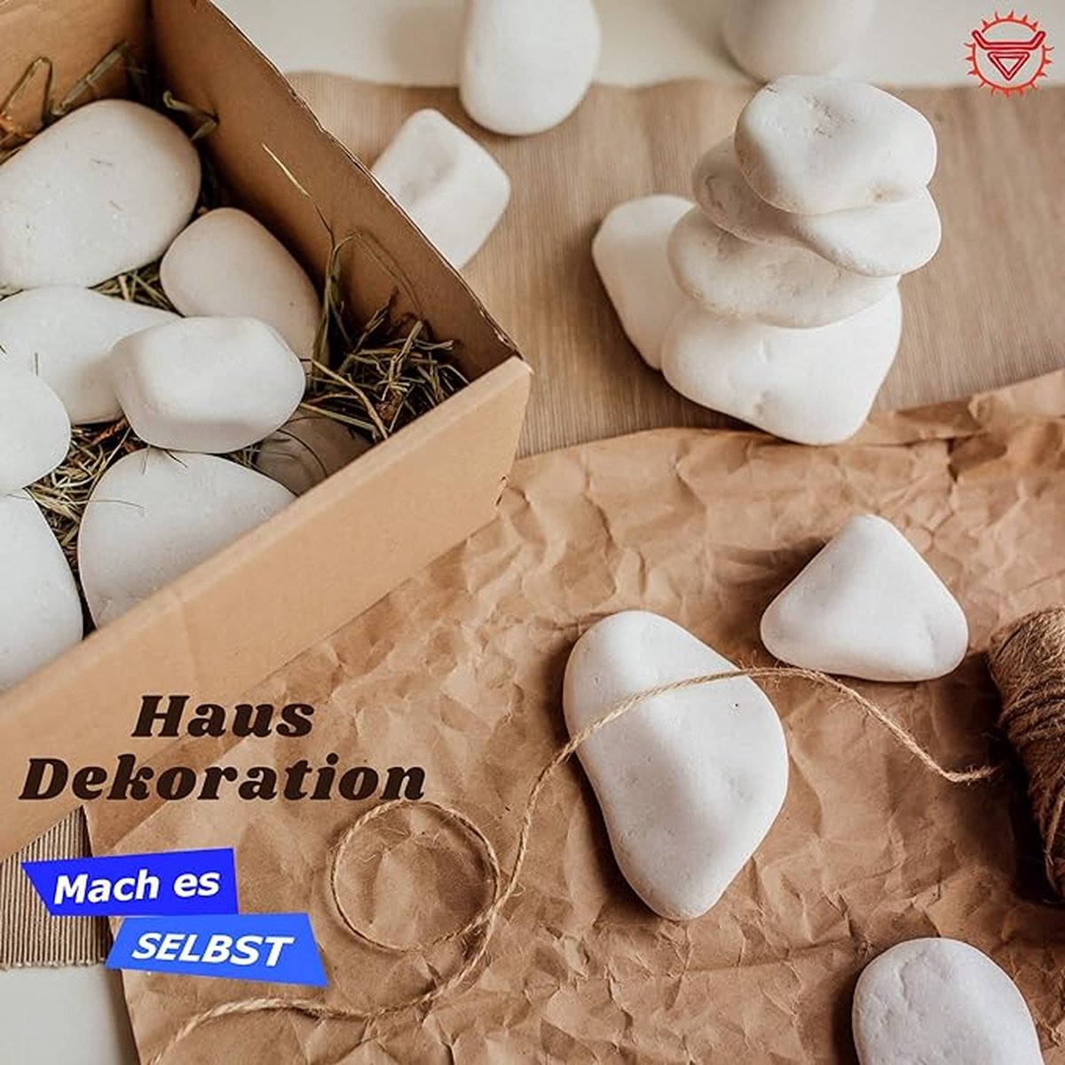 34 stuks platte stenen om te beschilderen, 5 cm, fijne en grove grind, doe -het-zelf creatief schilderen, unieke decoratie, witte decoratieve steen, voor kunst, kunsthandwerk, aquaria, tuindecoratie