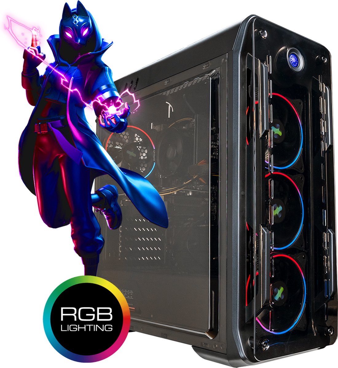 omiXimo - Game PC - AMD Ryzen 5 4600G - Radeon Vega 7 - 16 GB ram - 480 GB SSD - LC803B
