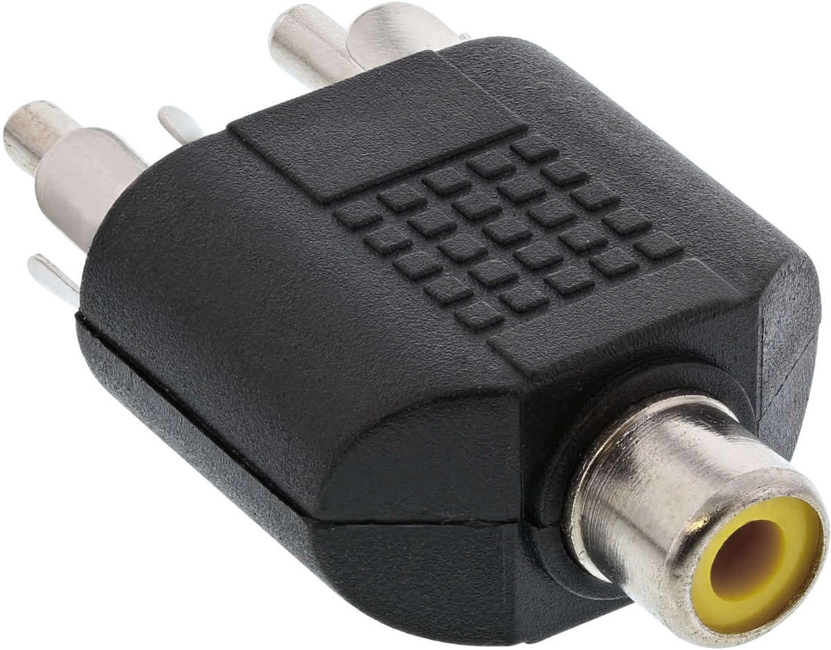 Subwoofer/Tulp stereo (m) - Tulp mono (v) audio adapter