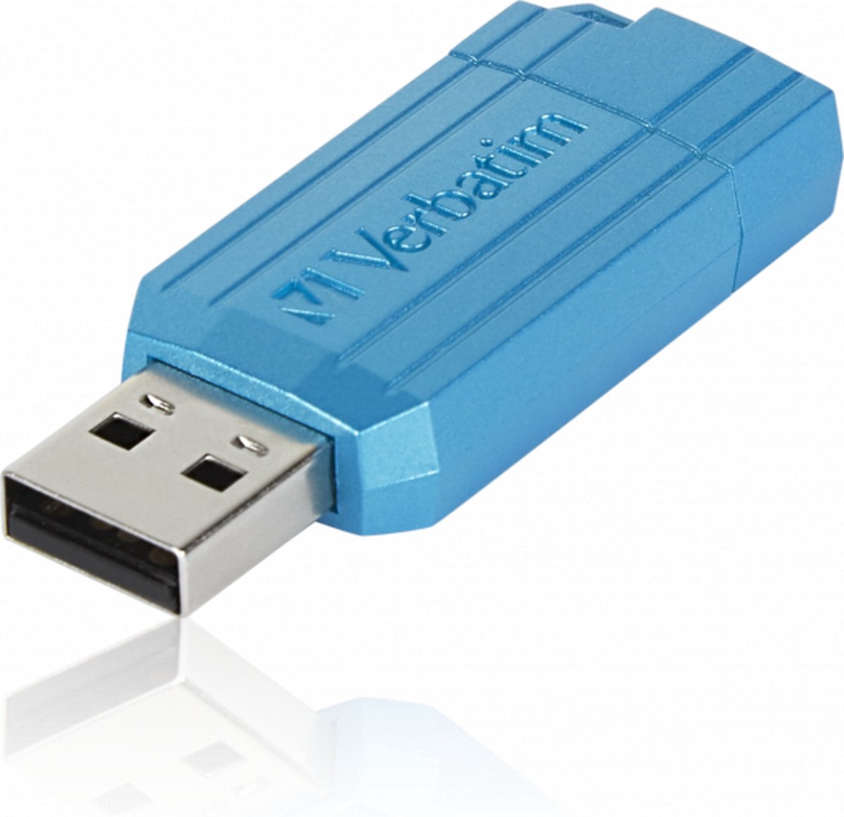 Verbatim USB DRIVE 2.0 PINSTRIPE 49461 USB-stick 128 GB USB 2.0 Blauw