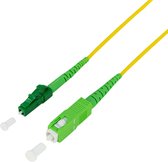 LogiLink FPSLS10 Glasvezel Optische vezel Aansluitkabel [1x SC APC-stekker - 1x LC APC-stekker] 9/125 µ Singlemode 10 m