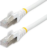 StarTech.com Câble Ethernet CAT6a 10m - Low Smoke Zero Halogen (LSZH), 10 Gigabit 500MHz 100W PoE RJ45 S/FTP Cordon Réseau Snagless Blanc (NLWH-10M-CAT6A-PATCH)