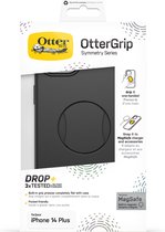 OtterBox Hoesje Geschikt voor Apple iPhone 14 Plus - OtterGrip Symmetry - Beschermhoes met Grip - Zwart