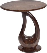 Bijzettafel - bijzettafel walnoot KAARBANIK - rond tafel - hout - by Mooss - diameter 45cm