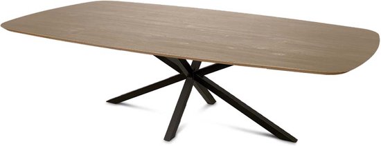 Haris Copenhagen Eettafel – Tafel Dun Deens Ovaal 200x100 cm – Matrix poot 5x5 cm - Brons