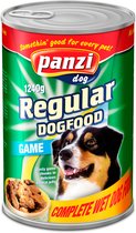 Panzi Regular - Hondenvoer - Blikvoer - Natvoer hond - Adult - Wild- 8x1240g
