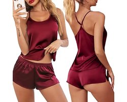 Nachtkleding set van 2 - Sexy en erotisch - Short en topje - Satijn - Kant - Pyjama - Lingerie
