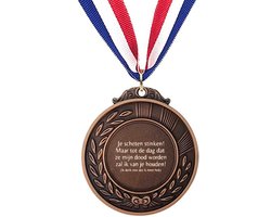 Akyol - je scheten stinken! maar tot de dag dat ze mijn dood worden zal ik van je houden! ik denk niet dat ik meer heb medaille bronskleuring - Liefde - valentijnsdag - cadeautje - verjaardagscadeau - verjaardag - cadeau voor vriendin/vriend - cadeau