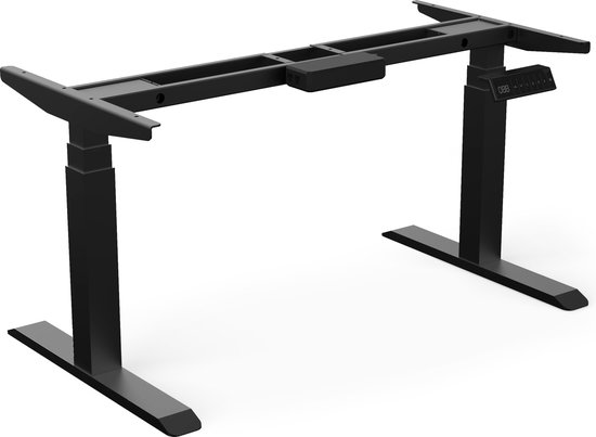 MOGI - Cadre / Base de bureau assis-debout - Électrique - Cadre de table - Réglable en hauteur et en longueur - Zwart