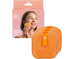 ilu - Reusable Makeup Remover Pads Orange - 3pcs