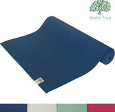 Tapis de Yoga Bodhi Tree - 6 mm d'épaisseur - 183x61 cm - Tapis de yoga studio avec sangle de transport - Extra épais - Tapis de Fitness Tapis de sport - Antidérapant - Blauw