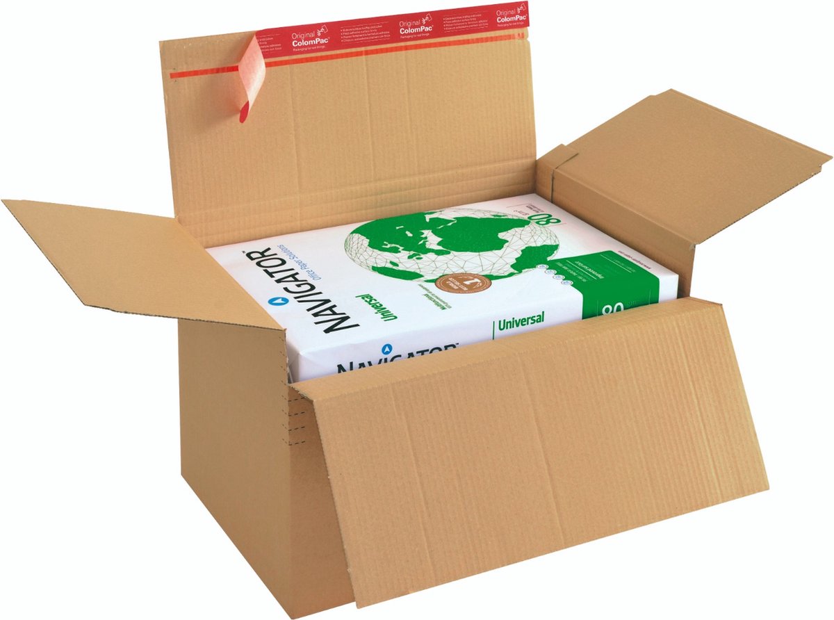 10x ColomPac® Varibox 304 x 216 x 130-220 mm met autolock en plak- en