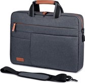 Sacoche pour ordinateur portable 17-17,3 pouces, porte-documents étanche, sac à bandoulière pour homme, sac MacBook, sac d'affaires pour homme, gris foncé.