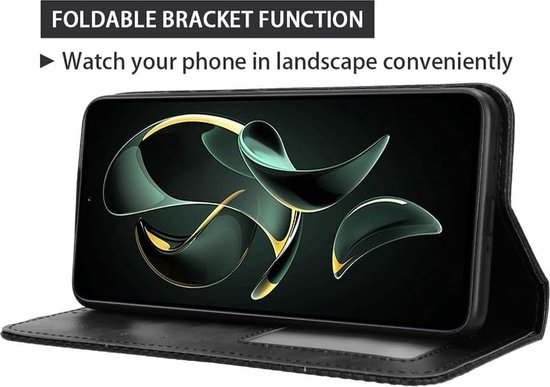 Coque de téléphone Xiaomi 13T / Xiaomi 13T Pro - Étui à rabat avec portefeuille - Zwart