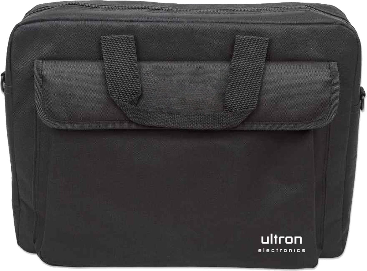 ultron Case Basic compacte laptoptas, schoudertas/draagtas met zakken voor het opbergen van accessoires, voor laptops tot 15,6 inch (39,6 cm), zwart, 1 stuk