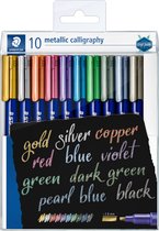 STAEDTLER metallic calligraphy pen set 10 kleuren