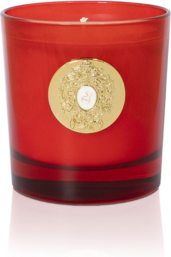 Tiziana Terenzi - Tuttle (Geurkaars) | 250gr | 51 branduren | Luxe geurkaarsen | Rood/goud glas | Interieur musthave | scented candle
